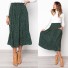 Dámska Bodkovaná sukňa s vysokým pásom zelená