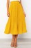 Dámska Bodkovaná sukňa s vysokým pásom žltá