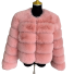 Dámská bunda z umělé kožešiny V152 růžová