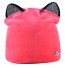 Dámská čepice - Kočičí uši J2835 růžová