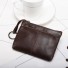 Dámska cestovná mini peňaženka tmavo hnedá