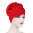 Damska czapka z różami czerwony