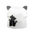 Damska czapka z uszami kota biały