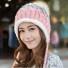 Damska czapka zimowa wykonana z bawełny w wielu kolorach różowy