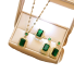 Dámská dárková sada 3 ks náhrdelník, náušnice a prstýnek zelená