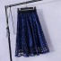 Dámska dierovaná sukňa so spodničkou modrá