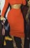 Dámska dlhá puzdrová sukňa A1172 oranžová