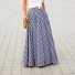 Dámska dlhá sukňa s kockovaným vzorom modrá