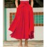 Dámska dlhá sukňa s mašľou červená