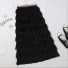 Dámska dlhá sukňa s strapcami čierna