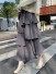 Dámska dlhá sukňa s volánmi sivá