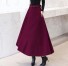 Dámska dlhá sukňa s vysokým pásom A1583 vínová
