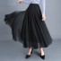 Dámska dlhá tylová sukňa A1011 čierna