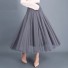 Dámska dlhá tylová sukňa A1011 sivá