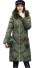 Dámska dlhá zimná bunda so vzorom J2323 zelená