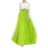 Dámská dlouhá tylová sukně s mašlí světle zelená