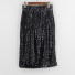 Dámská flitrová sukně s vysokým pasem černá