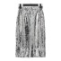 Dámská flitrová sukně s vysokým pasem stříbrná