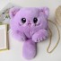 Dámská kabelka z umělé kožešiny kočka světle fialová