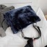 Dámská kabelka z umělé kožešiny M886 tmavě modrá