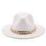 Damska kapelusz z łańcuszkiem A2449 biały
