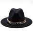 Damska kapelusz z łańcuszkiem A2449 czarny