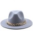 Damska kapelusz z łańcuszkiem A2449 szary