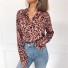 Dámska košeľa s leopardím vzorom ružová