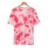 Damska koszulka batikowa A1266 różowy
