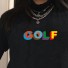 Damska koszulka golfowa czarny