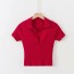 Damska koszulka polo z krótkim rękawem czerwony