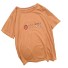 Damska koszulka z nadrukiem truskawek pomarańczowy