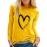 Damska koszulka z sercem żółty