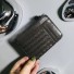 Dámska kožená mini peňaženka M308 tmavo sivá