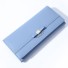 Dámská kožená peněženka s mašlí M414 světle modrá