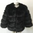 Damska kurtka zimowa wykonana ze sztucznego futra czarny