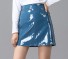 Dámska lesklá mini sukňa G72 modrá