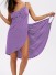 Damska letnia sukienka w paski P1174 fioletowy