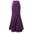 Dámska maxi sukňa so šnurovaním fialová