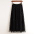 Dámska midi sukňa s bodkami G139 čierna