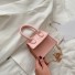 Dámská mini kabelka s řetízkem růžová