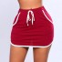 Damska mini spódniczka dresowa czerwony