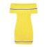 Damska mini sukienka z falbaną żółty