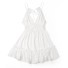 Damska mini sukienka z koronką biały