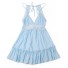 Damska mini sukienka z koronką jasnoniebieski
