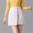 Dámska mini sukňa s gombíkmi A1902 biela