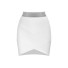 Dámska mini sukňa s kamienkami A1935 biela