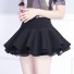 Dámska mini sukňa s volánikmi čierna