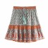 Dámska mini sukňa so vzorom A1933 tyrkysová