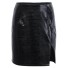 Dámska mini sukňa z umelej kože A1913 čierna